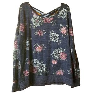 Signature Studio Floral Sweatshirt Sz XL